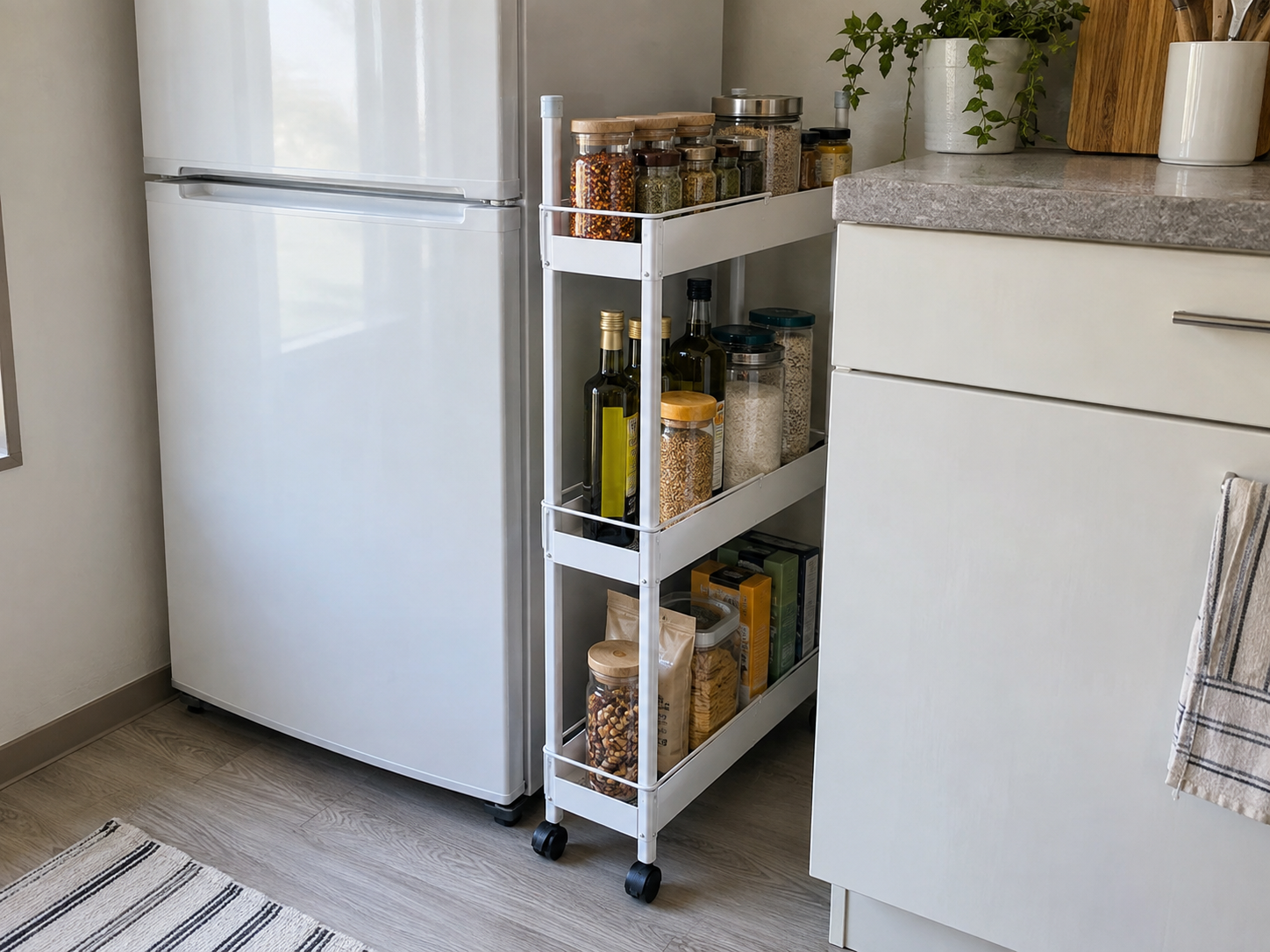 How to Create Pantry Storage in a Small Rental Kitchen